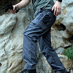 Black Camo Cargo Pants Outdoor Multi-pocket Ripstop Waterproof Trousers Male Autumn Wear-resistant Training Fishing Work Pant
