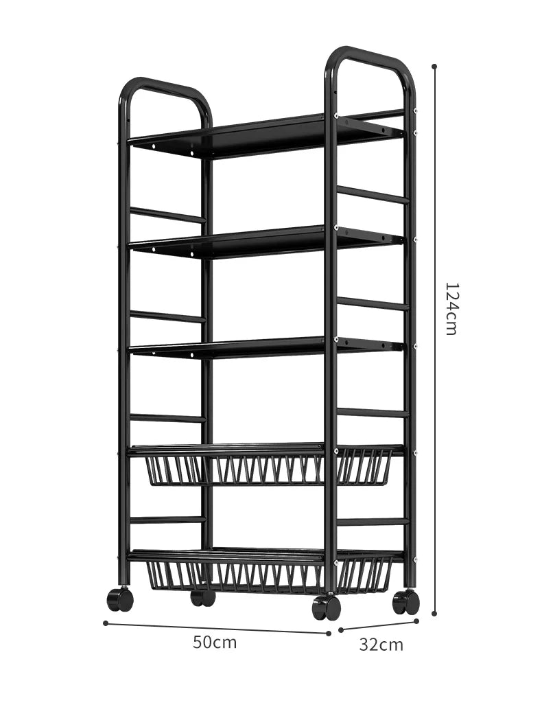 Organizer Cart Wheels Storage Trolley Shelf Kitchen Things Furniture Storages Islands Home Microwave Cart Kitchen Island Table