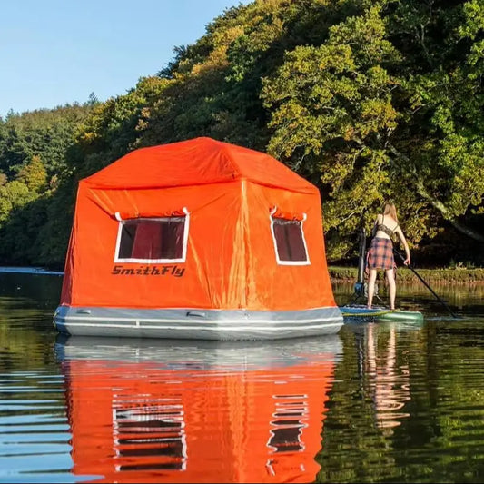 Outdoor Inflatable Floating Tent – PVC Fishing Platform, Lake & Park Camping, Water House Boat for Tourism & Relaxation