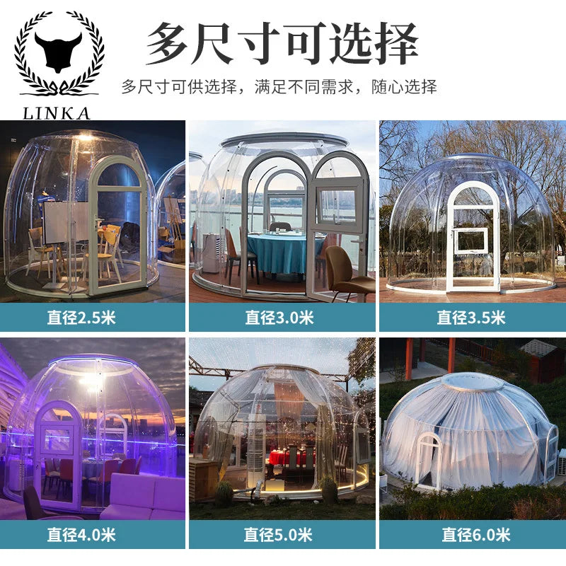 Mojianet Red Restaurant Outdoor Star Bubble House Home Inn Mongolian yurt tent Farmhouse Happy Catering Transparent tent