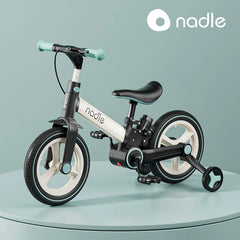 Grylls 2-in-1 Children's Balance Bike & Scooter - Multi-Functional Folding Baby Bike, Toddler Scooter, and Baby Cart | Lightweight, Adjustable, and Safe for Kids
