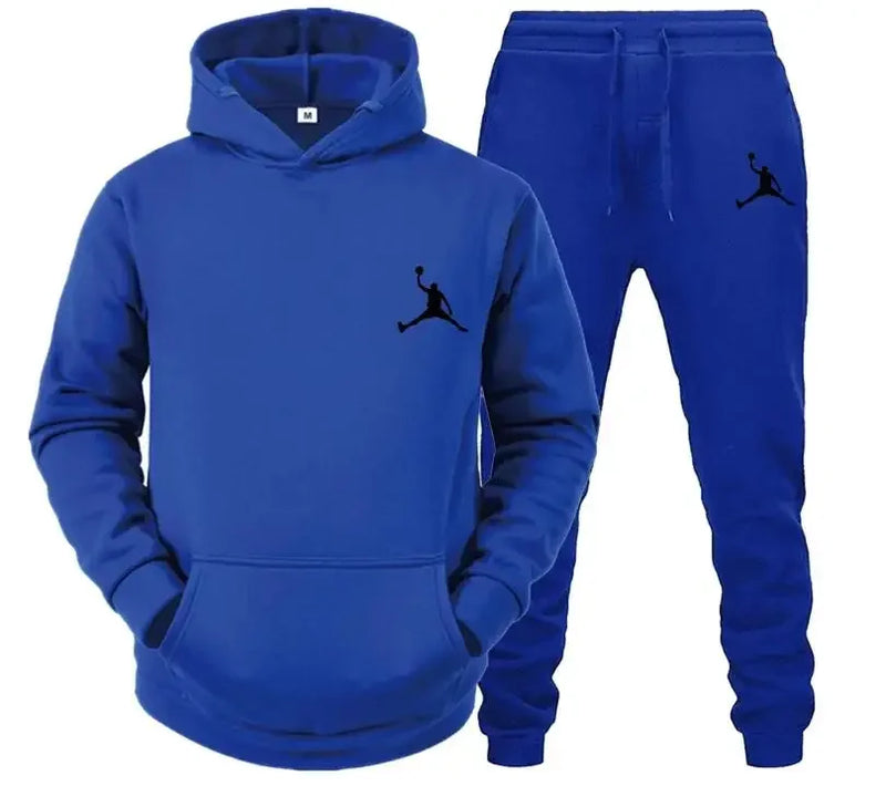 Tracksuit Sets Men's Casual Fleece Warm Hoodies Pants 2PCS Mens Long Sleeve Sport Suit Male Pullover Hoodies Sports Clothing