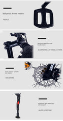 Grylls Aluminum Alloy Mountain Bike – Cross-Country, Variable Speed, Outdoor Sports Bicycle for Men & Students