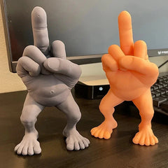 3d Printed Desktop Decorations Middle Finger Figure With Legs Refers To Funny Office Desk Ornaments Funny Toys 7.5x3.5x3cm