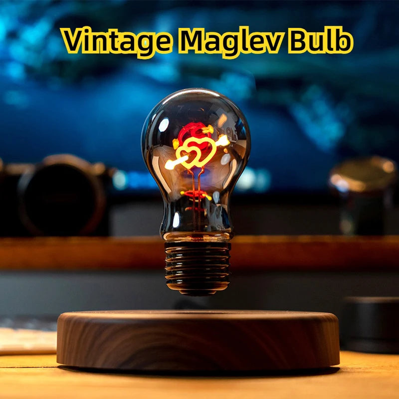 Maglev Bulb Lamp Metro Classic Glass Bulb Magnetic Levitation 360dgree self Rotating Light Unique Gift Office Desk Table Decor