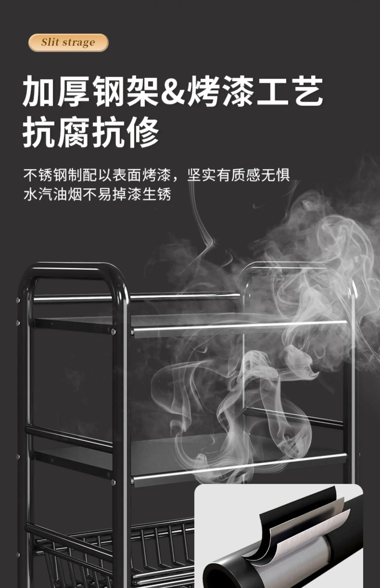 Organizer Cart Wheels Storage Trolley Shelf Kitchen Things Furniture Storages Islands Home Microwave Cart Kitchen Island Table