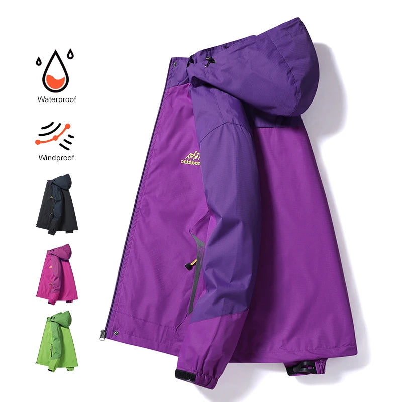 Autumn Women's Waterproof Jacket Outdoor Softshell Raincoat for Hiking Travel Trekking Camping Jacket Windbreaker