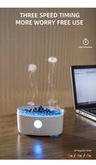 Rain Cloud Aroma Diffuser & Zen Raindrop Humidifier – Ultrasonic Essential Oil Diffuser with Soothing Rain Sounds | 3-Color LED Night Light & Desktop Water Drip Sprayer