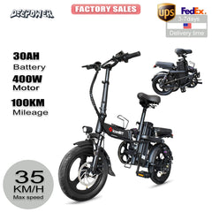 ebike 400W 48V 30AH Adult Fat Tire electric bike Folding Electric Bicycle City Commuter Electric Bike Urban Ebike