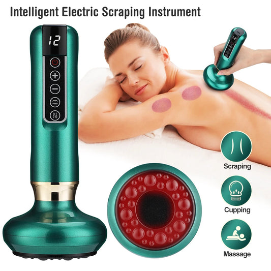 Electric Cupping Massager – Vacuum Suction & GuaSha with Infrared Heat for Anti-Cellulite & Body Slimming