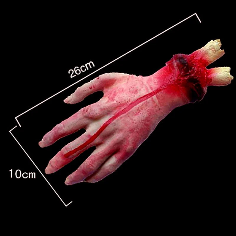 Halloween Horror Props Hand Haunted House Party Decoration Scary Fake Hand Finger Leg Foot Brain Heart Halloween Supplies