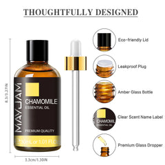 30ml Chamomile Pure Natural Essetial Oils Citronella Geranium Cedarwood Frankincense Eucalyptus Ginger Essential Oil Diffuser