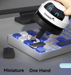 Mini Cordless Desk Vacuum: Portable Keyboard Cleaner & Dust Extractor | Handheld Rechargeable Sweeper for Home, Office, and Car - Sleek Design