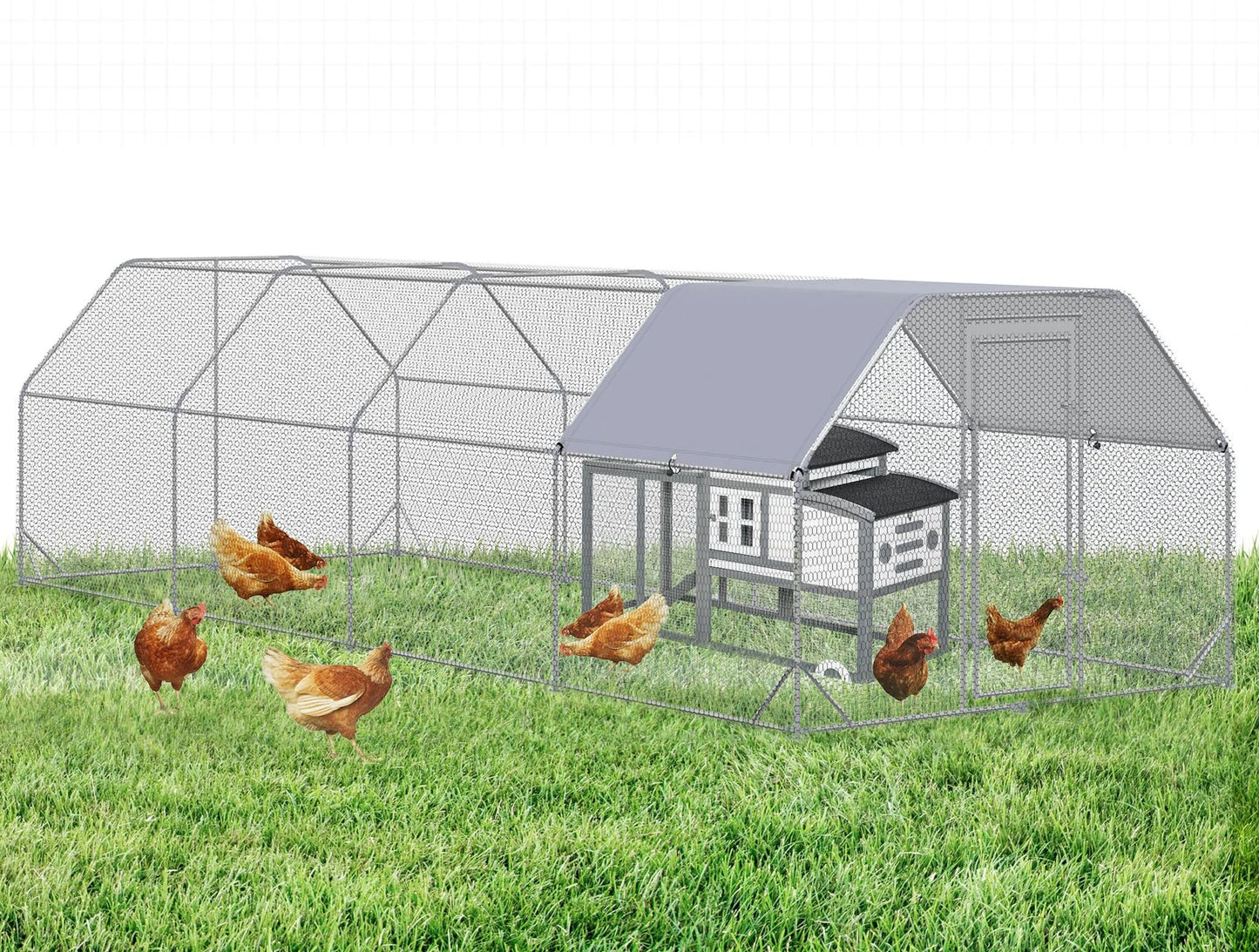 Outdoor Rainproof Breeding Shed Large Household Chicken Coop Iron Wire Fence Pet Cage Build Chicken Coop