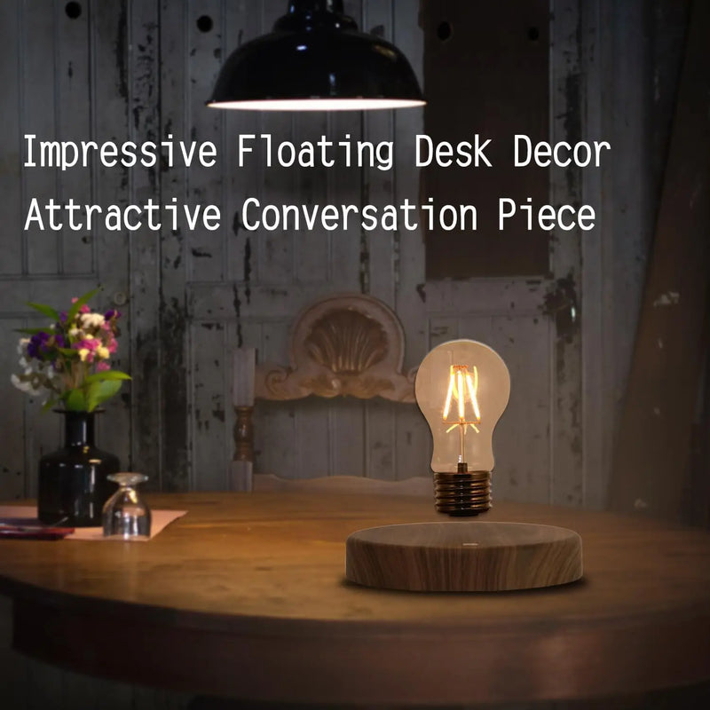 Levitating Magnetic Floating LED Desk Table Night Light, 360 Degree Automatic Rotate Bulb Lamp for Gifts, Room, Office