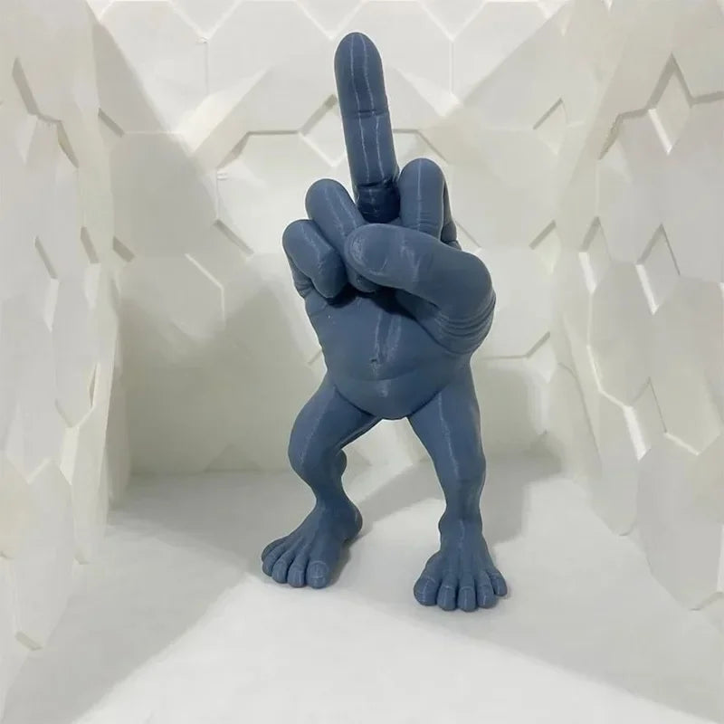 3d Printed Desktop Decorations Middle Finger Figure With Legs Refers To Funny Office Desk Ornaments Funny Toys 7.5x3.5x3cm