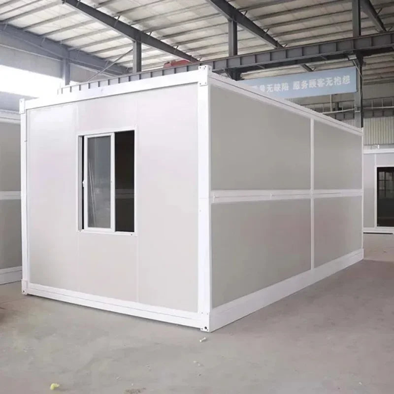 Double-wing Folding Box Movable Room Modular Prefabricated Portable Foldable Homes 20ft Office Folding Container House