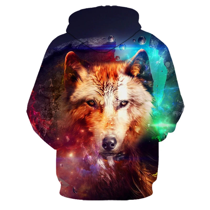 Animal Wolf 3D Printed Hooded Sweatshirts Men Women Fashion Casual Oversized Pullover Hip Hop Harajuku Streetwear Hoodies