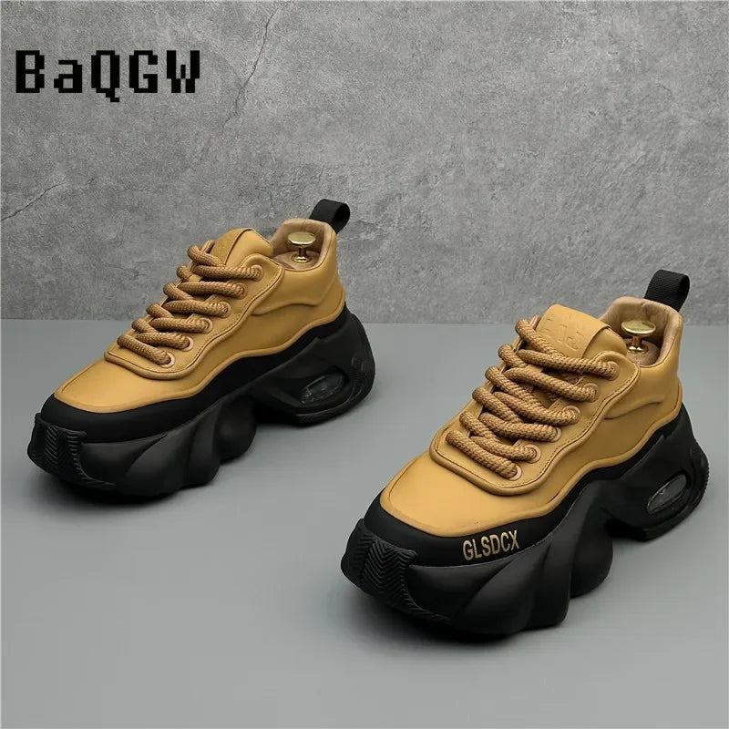 Designer Style Men Shoes Autumn Winter Comfortable Men's Thick Platform Sneakers Fashion Casual Shoes Sports Trainers Tenis