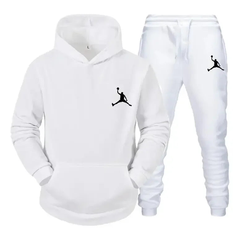 Tracksuit Sets Men's Casual Fleece Warm Hoodies Pants 2PCS Mens Long Sleeve Sport Suit Male Pullover Hoodies Sports Clothing