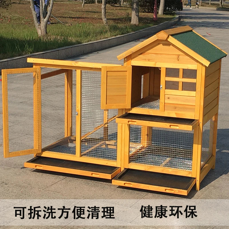 Special House for Rabbit Cage Breeding, Pet Products, Outdoor Villa, Anti-peeing, Domestic Large Indoor Rabbit Nest Cat Cage