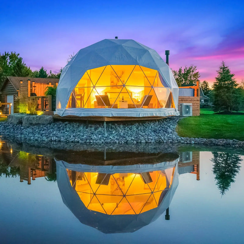 Geodesic Dome Manor greenhouse Tent Leisure Resort Vacation Outdoor Glamping Round Tent Transparent Starry Sky Luxury Hotel Dome