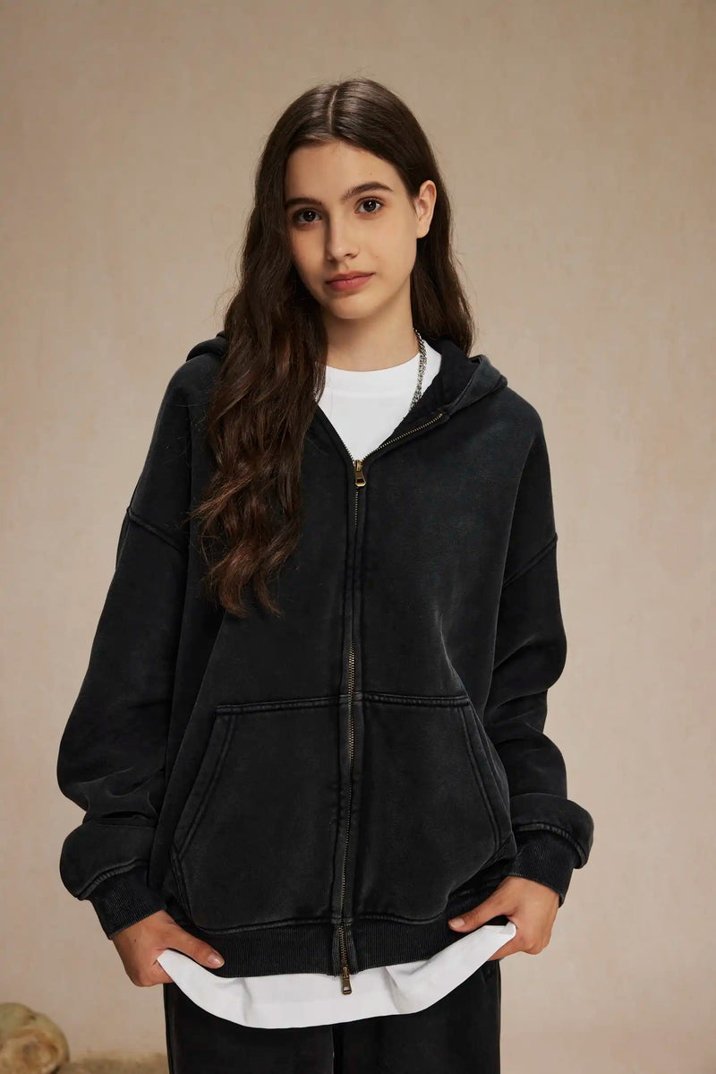 Cozy Batik Fleece Zippered Hoodie – Style Meets Comfort