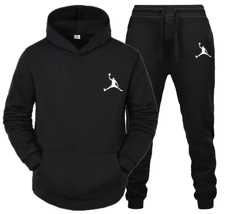 Tracksuit Sets Men's Casual Fleece Warm Hoodies Pants 2PCS Mens Long Sleeve Sport Suit Male Pullover Hoodies Sports Clothing