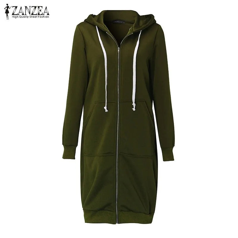 Autumn Long Plush Sweater Womens Oversized Loose Hooded Jacket Cardigan for Women