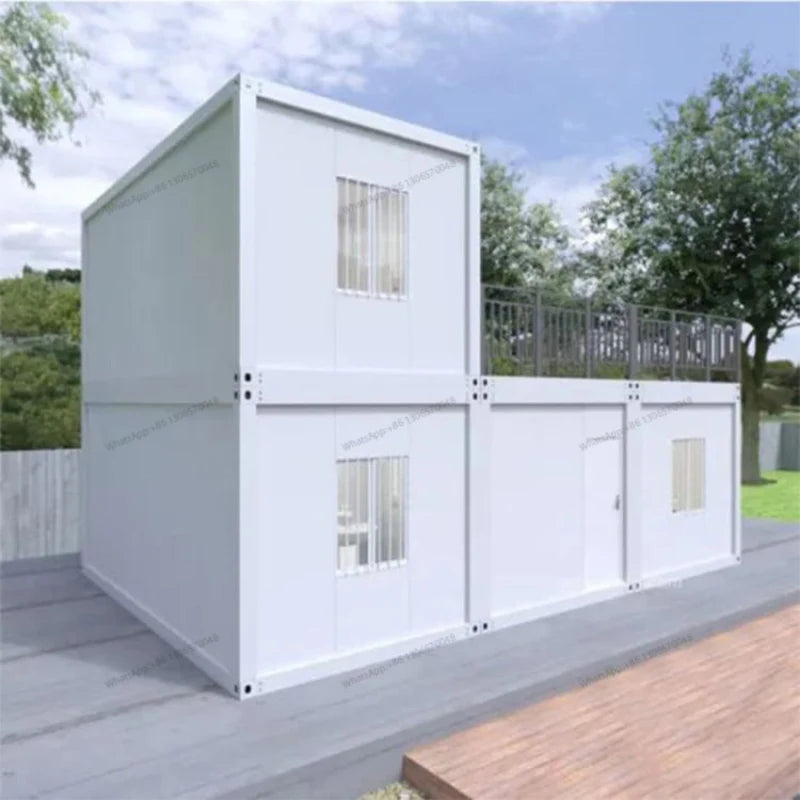 Modern luxury sea freight prefabricated 2-story 3-bedroom container house