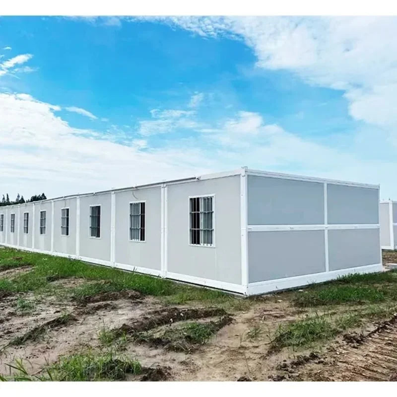 Double-wing Folding Box Movable Room Modular Prefabricated Portable Foldable Homes 20ft Office Folding Container House