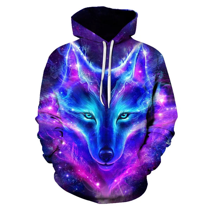 Animal Wolf 3D Printed Hooded Sweatshirts Men Women Fashion Casual Oversized Pullover Hip Hop Harajuku Streetwear Hoodies