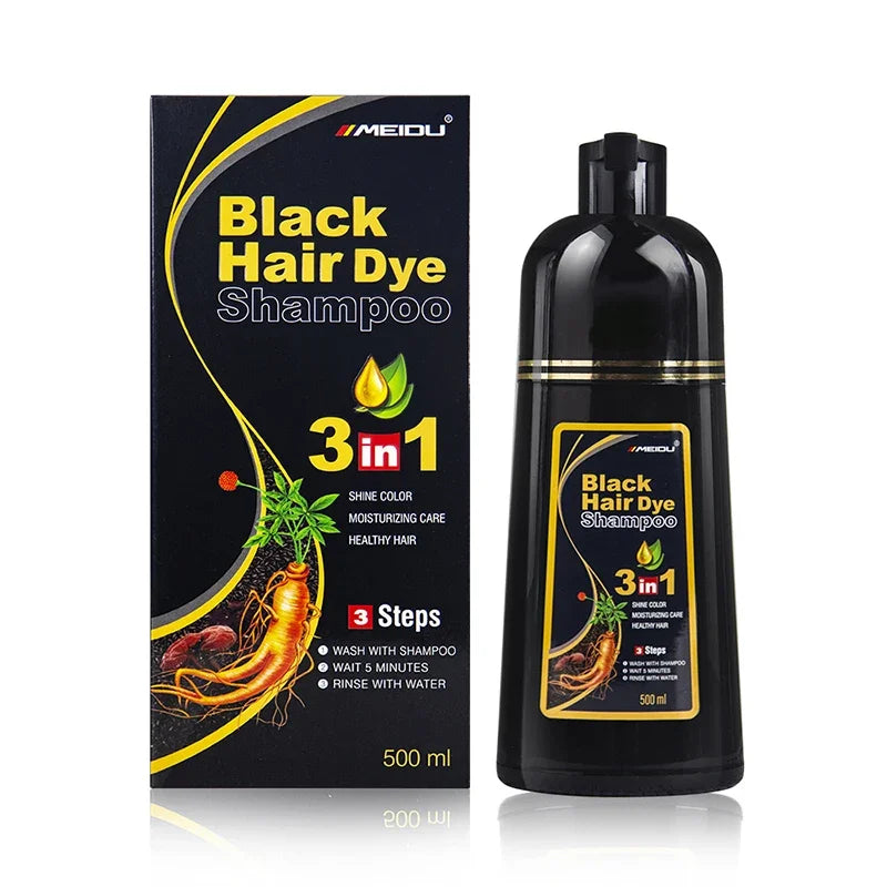 3 In 1 Instant Coloring Shampoo Natural Black Color for Men Women Hair Dye Herbal Brown Purple Hair Dye Hair Dye Shampoo New