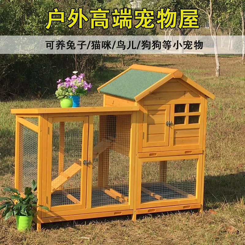 Special House for Rabbit Cage Breeding, Pet Products, Outdoor Villa, Anti-peeing, Domestic Large Indoor Rabbit Nest Cat Cage