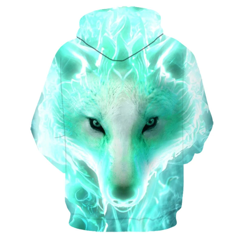 Animal Wolf 3D Printed Hooded Sweatshirts Men Women Fashion Casual Oversized Pullover Hip Hop Harajuku Streetwear Hoodies