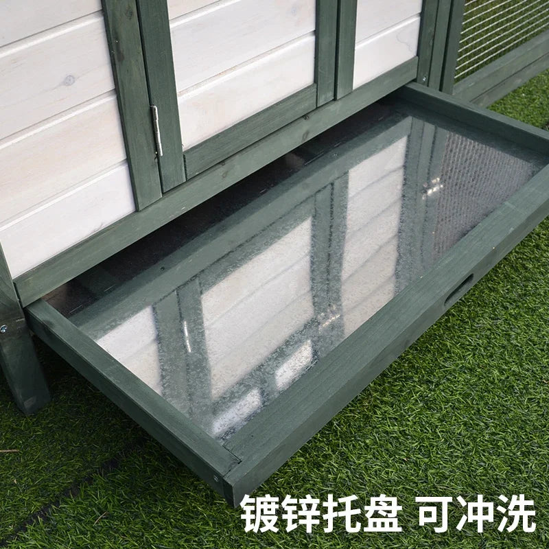 Outdoor Solid Wood Chicken Coop Chicken Nest Rabbit Coop Pigeon Coop Dog Cat Pet House Balcony Garden Garden Villa Green