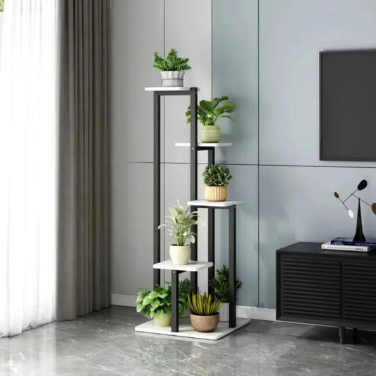 Multi-Tier Metal Plant Stand - Indoor Flower Pot Holder & Garden Display Rack