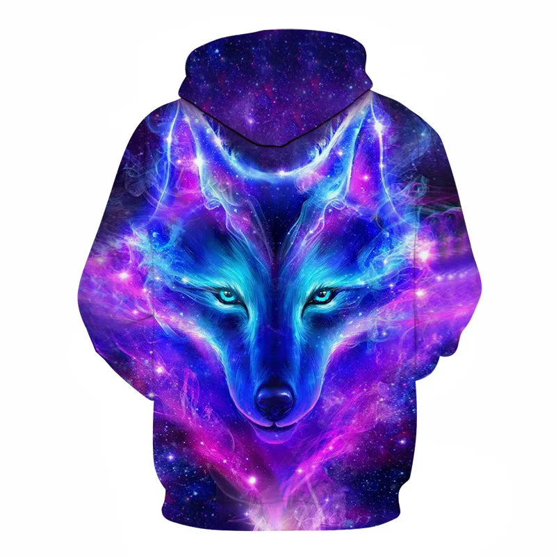 Animal Wolf 3D Printed Hooded Sweatshirts Men Women Fashion Casual Oversized Pullover Hip Hop Harajuku Streetwear Hoodies