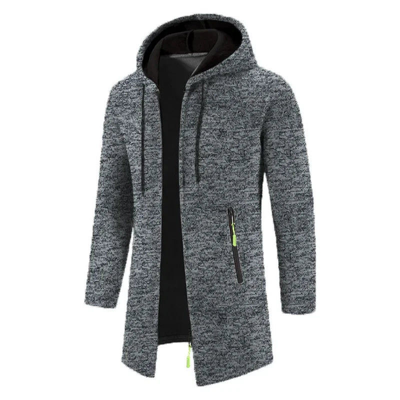 Sweatwear Men's Sport Hoodies Long Sleeve Sweatshirts for Men Zipper Hooded Mens Oversize Winter Top Jacket Coat Black Sweater