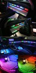110/140cm Car Ambient LED Lights – RGB Symphony Atmosphere Lamp for Tesla Model 3/Y/S/X with USB APP & Remote