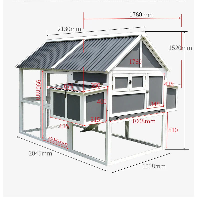 Suplarge Outdoor Chicken Cage Household Large Chicken   Pigeon  Cat Dog Rabbit Coop Pet House