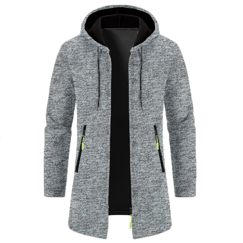 Sweatwear Men's Sport Hoodies Long Sleeve Sweatshirts for Men Zipper Hooded Mens Oversize Winter Top Jacket Coat Black Sweater