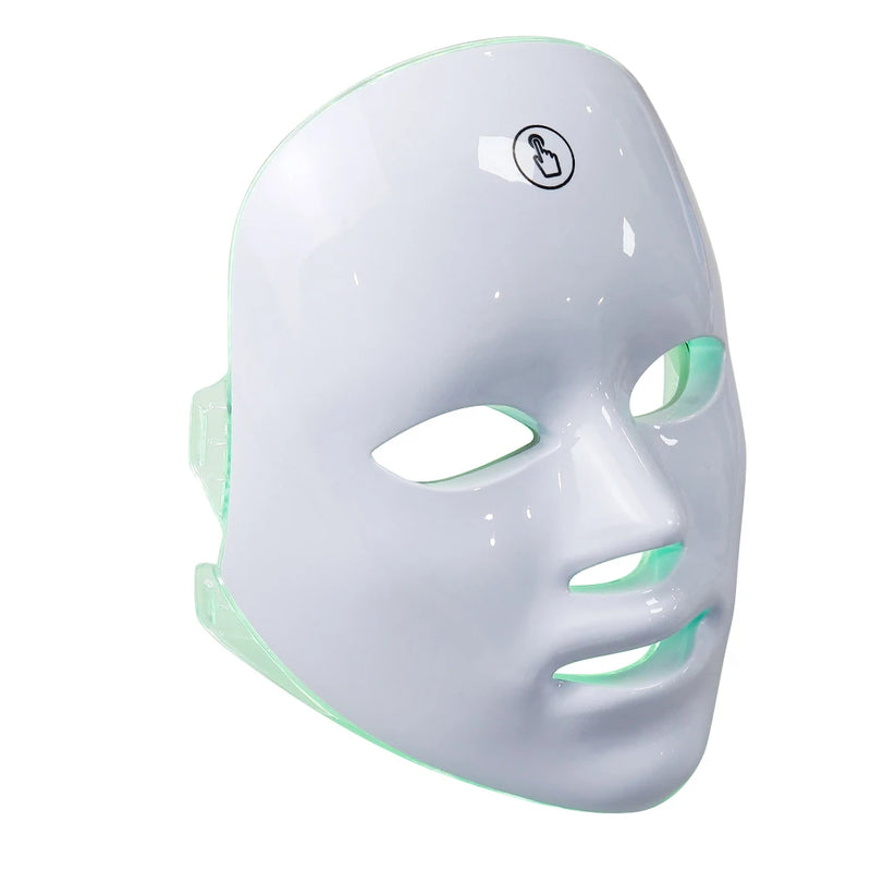 LED Facial Mask Photon Therapy Brightening 7 Colors Face Skin Rejuvenation Acne Care Shrinking Pores Anti-Wrinkle Home Facial