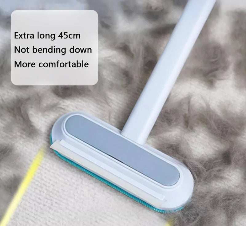 Multifunctional Pet Hair Remover Brush Long Handle Window Cleaning Brush Pet Fur Cleaning Tool Manual Cat Dog Hair Remover Brush