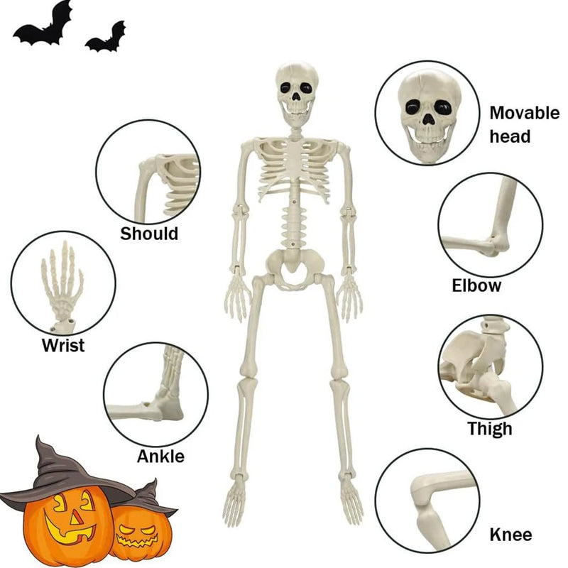 Halloween Human Shape Skeleton,Posable Skeleton,Human Shape Bones,Halloween Herror Decorations,Haunted House Horror Props