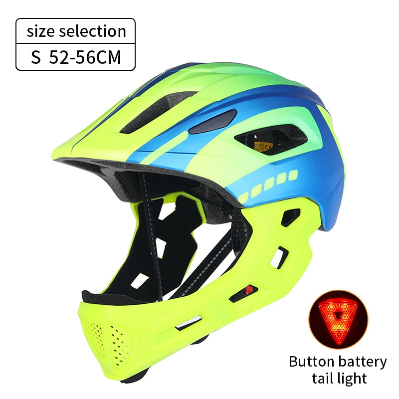High-Quality Kids' Full-Face Helmet – Detachable Design for Biking, Skateboarding, & Roller Skating | Outdoor Sports Protection