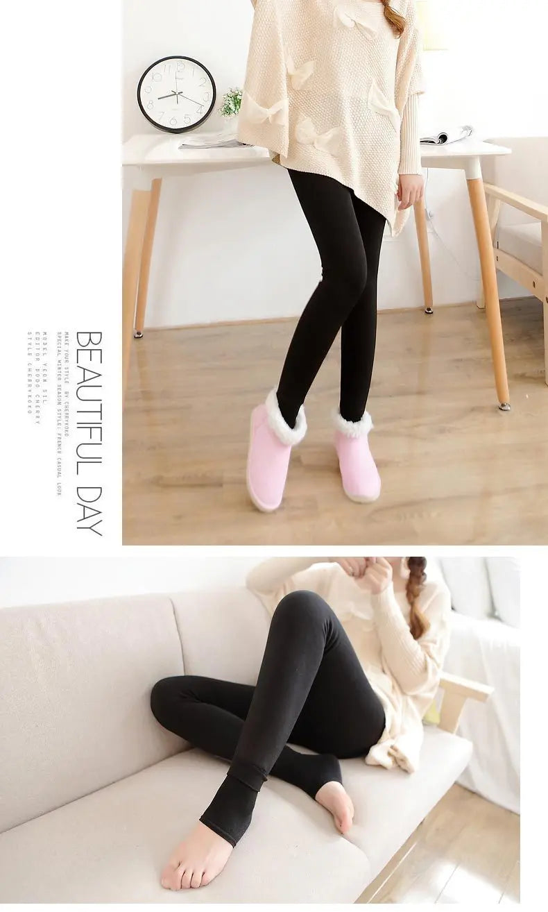 CHRLEISURE Winter Warm Pantyhose Women Fleece Thick Tights Female Thermal Pants Legging Stockings Keep Warm Underwear