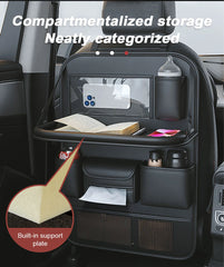 SEAMETAL Car Backseat Organizer – Multi-Pocket Storage Bag with Foldable Tablet Tray & Large Capacity