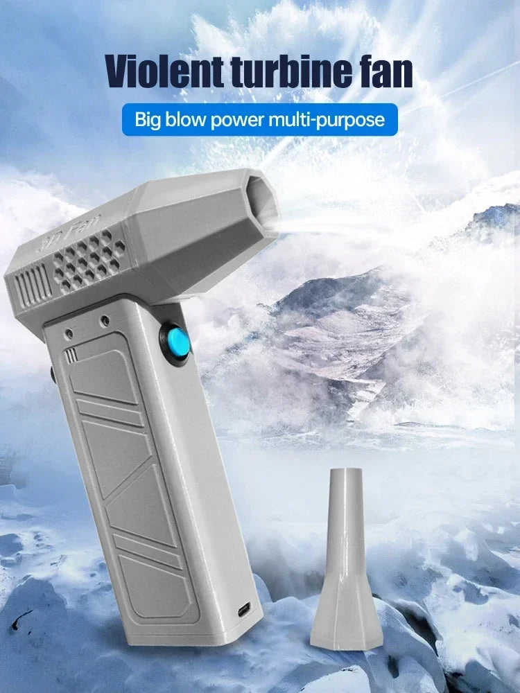 CAER 140,000RPM Air Blower Turbo Jet Fan Electric Power Display Handheld Mini Dust Cleaner High Speed Duster Gun Cleaning Tool