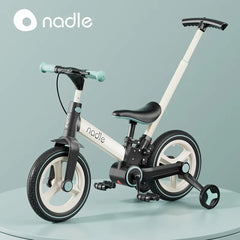 Grylls 2-in-1 Children's Balance Bike & Scooter - Multi-Functional Folding Baby Bike, Toddler Scooter, and Baby Cart | Lightweight, Adjustable, and Safe for Kids